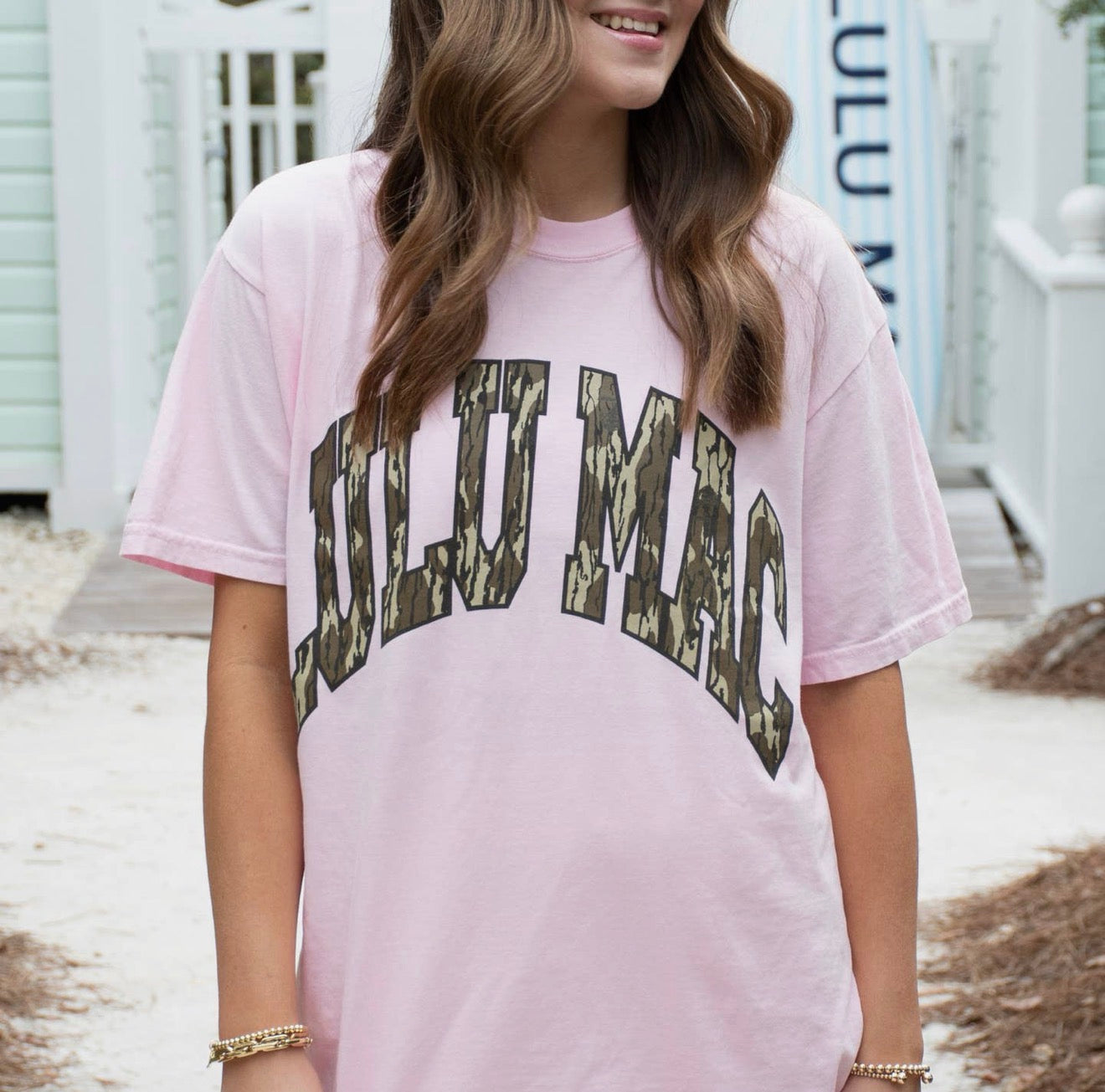 Mossy oak bottomland tee (pink)
